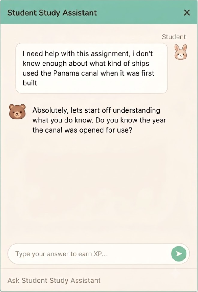 Child-friendly chat UI concept
